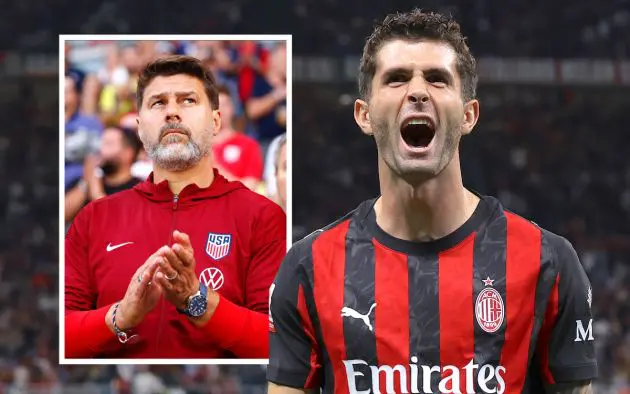Christian Pulisic of AC Milan, Mauricio Pochettino of USA