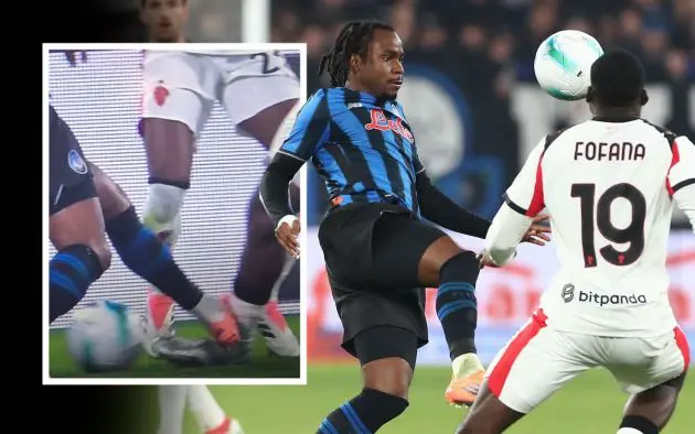 Ademola Lookman of Atalanta BC, Youssouf Fofana of AC Milan