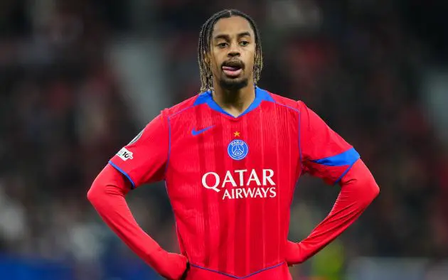 Bradley Barcola of Paris Saint-Germain