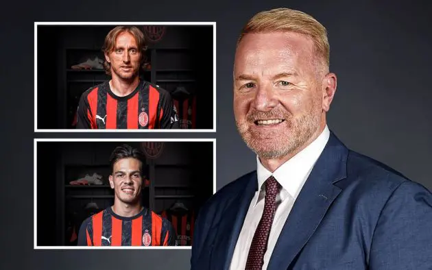Ardon Jashari, Luka Modric, Igli Tare of AC Milan
