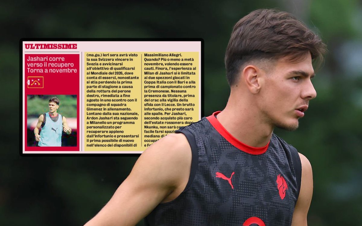 GdS: Jashari ‘racing towards recovery’ – when he should return and the battle he faces