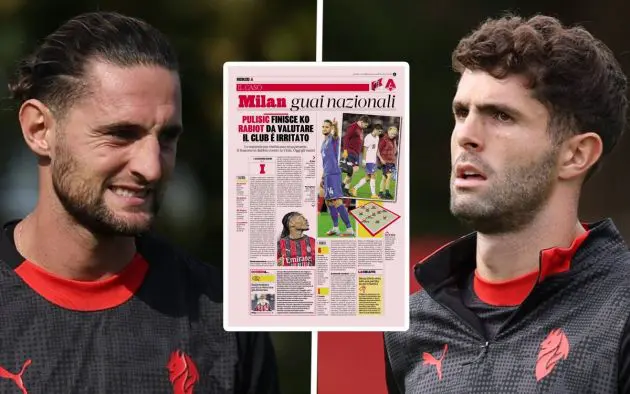 christian pulisic and adrien rabiot ac milan training