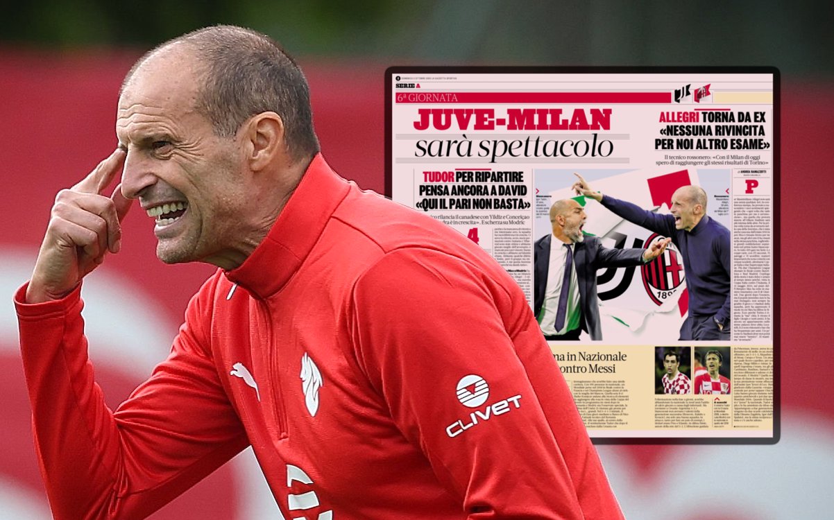 GdS: ‘A spectacle’ – how Allegri has prepared Milan for his Juventus return