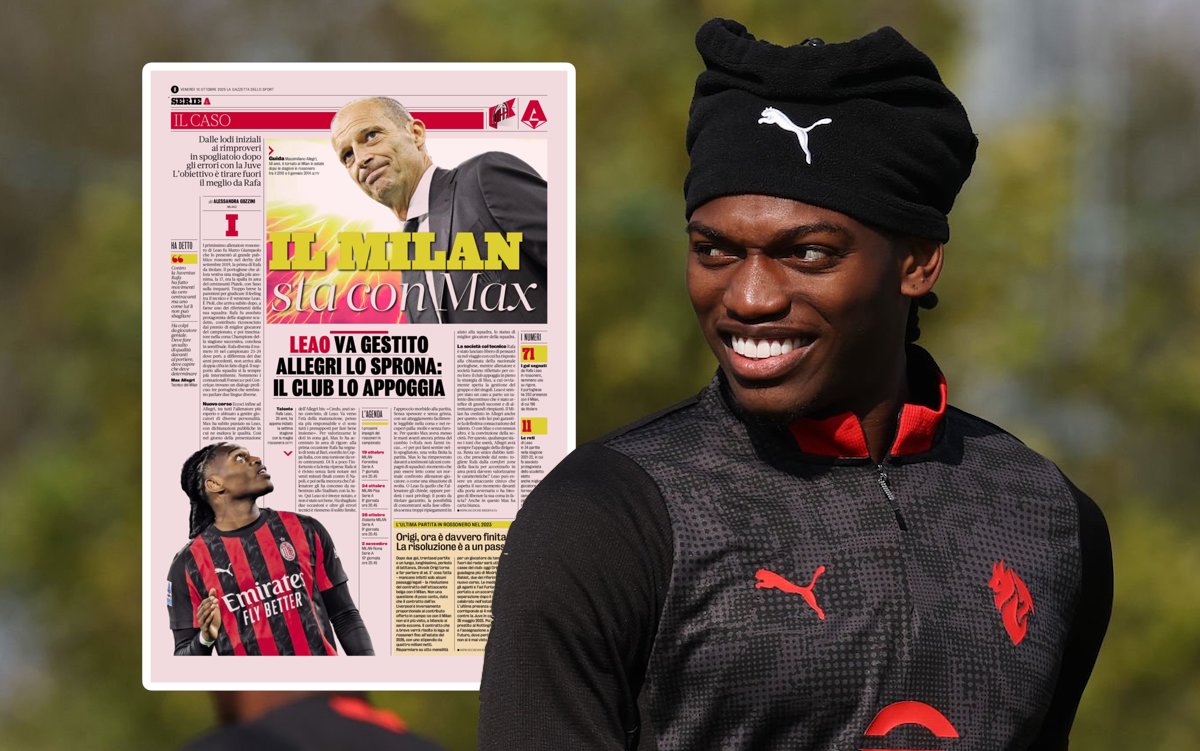GdS: Why the Milan management fully support Allegri’s firm approach with Leao