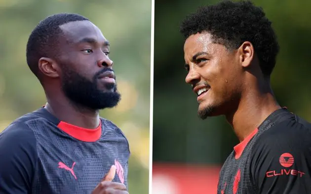 Fikayo Tomori and Koni De Winter of AC Milan