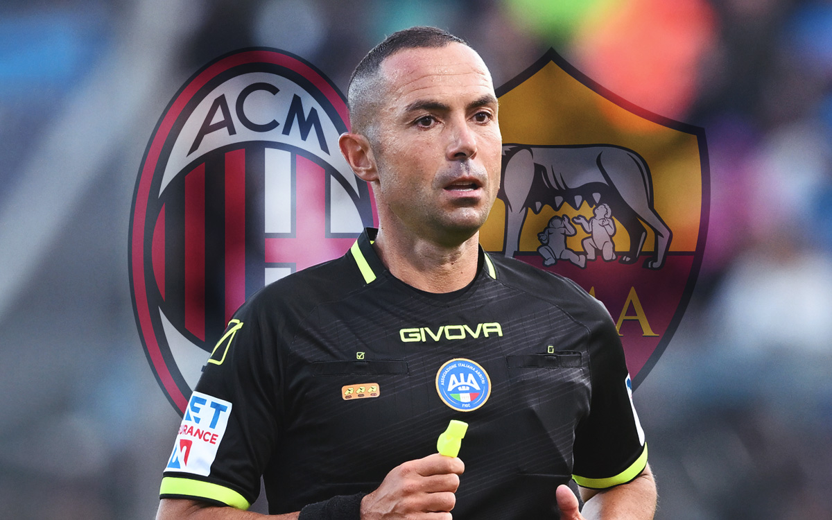 Official: Guida to officiate Milan vs. Roma – many precedents and a positive record