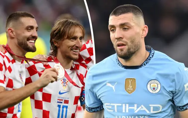 Mateo Kovacic of Manchester City, Luka Modric of Croatia