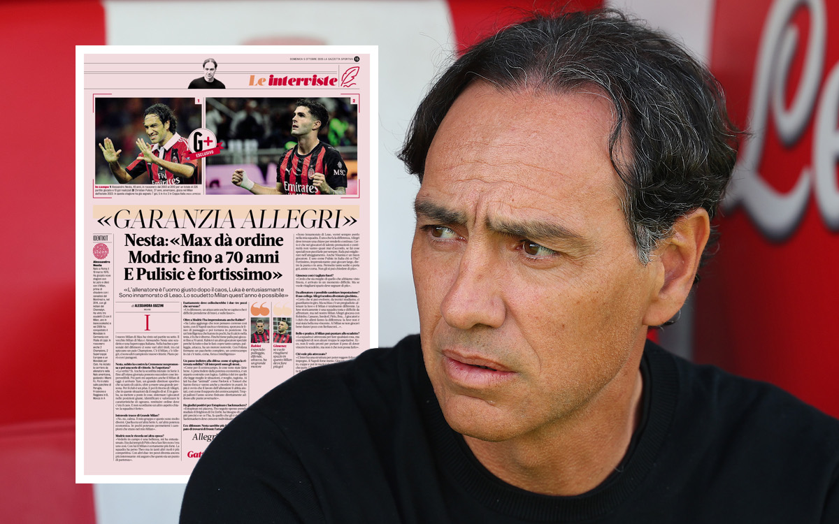 Nesta discusses Milan’s strong start, Allegri ‘prejudice’, Modric and necessary signings