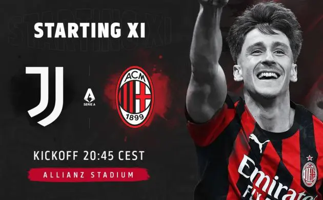 juventus milan starting XIs 2025