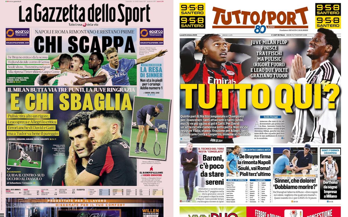 Gallery: ‘Tudor thanks Pulisic’, ‘Is that all?’ – Today’s front pages in Italy