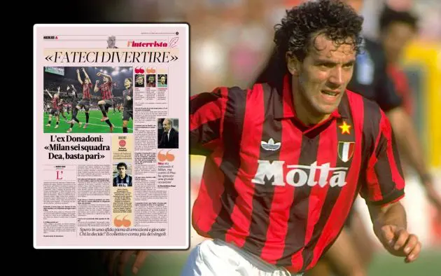 Roberto Donadoni of AC Milan