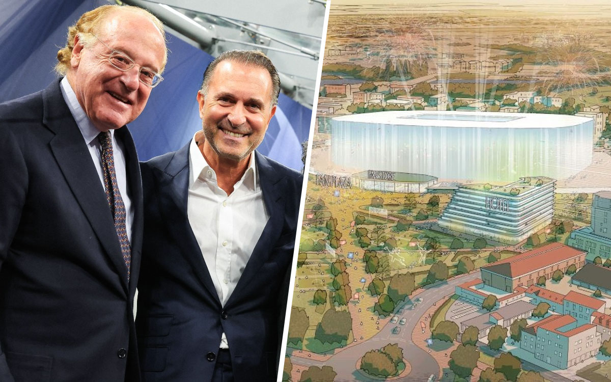 Scaroni, Cardinale and stadium