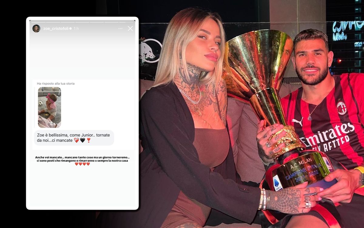 Theo Hernandez’s partner Zoe Cristofoli responds to Milan fan: “One day we will return”