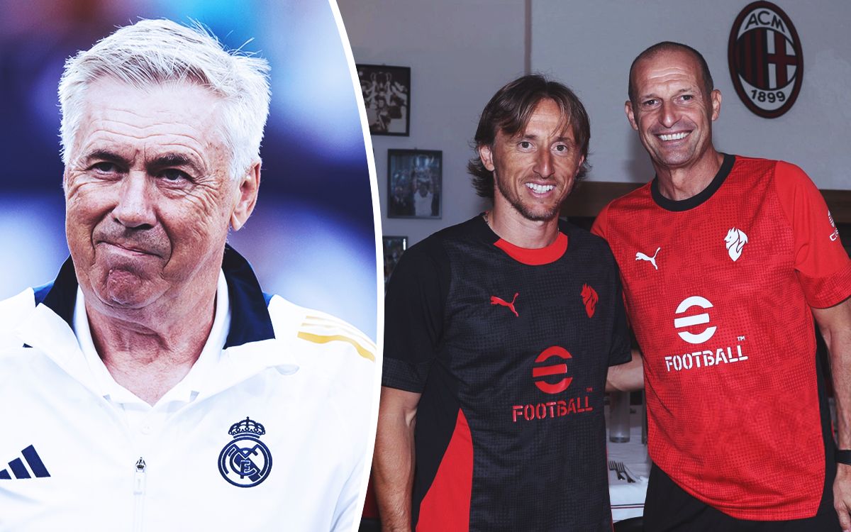 Ancelotti praises Allegri’s Milan set-up and Modric’s strength: “One of the best”