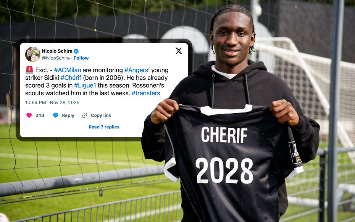 Schira: Milan send scouts on multiple missions to watch rising Angers star - the details