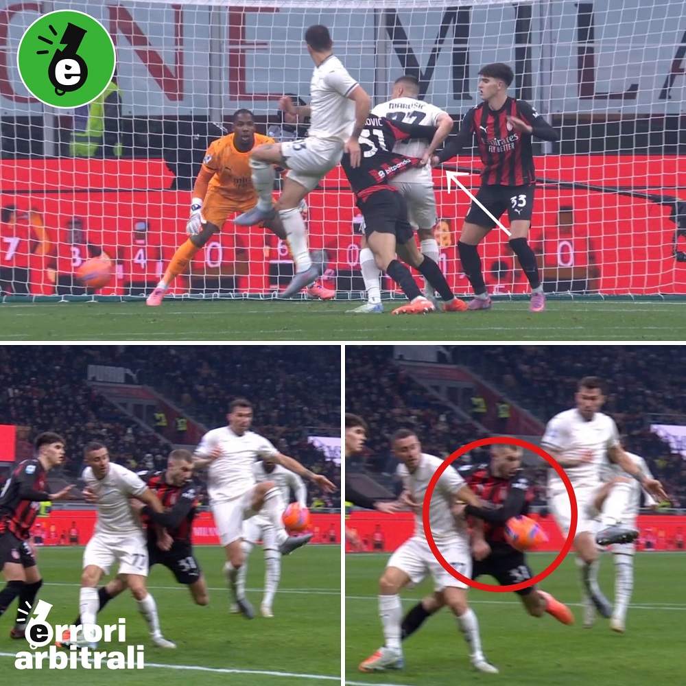 Pavlovic handball Lazio errori