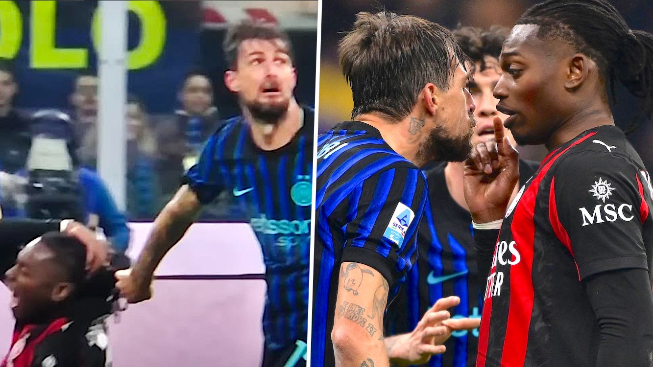 Acerbi threatens Leao after pulling his hair: "Next time I'll cut your finger off" - video