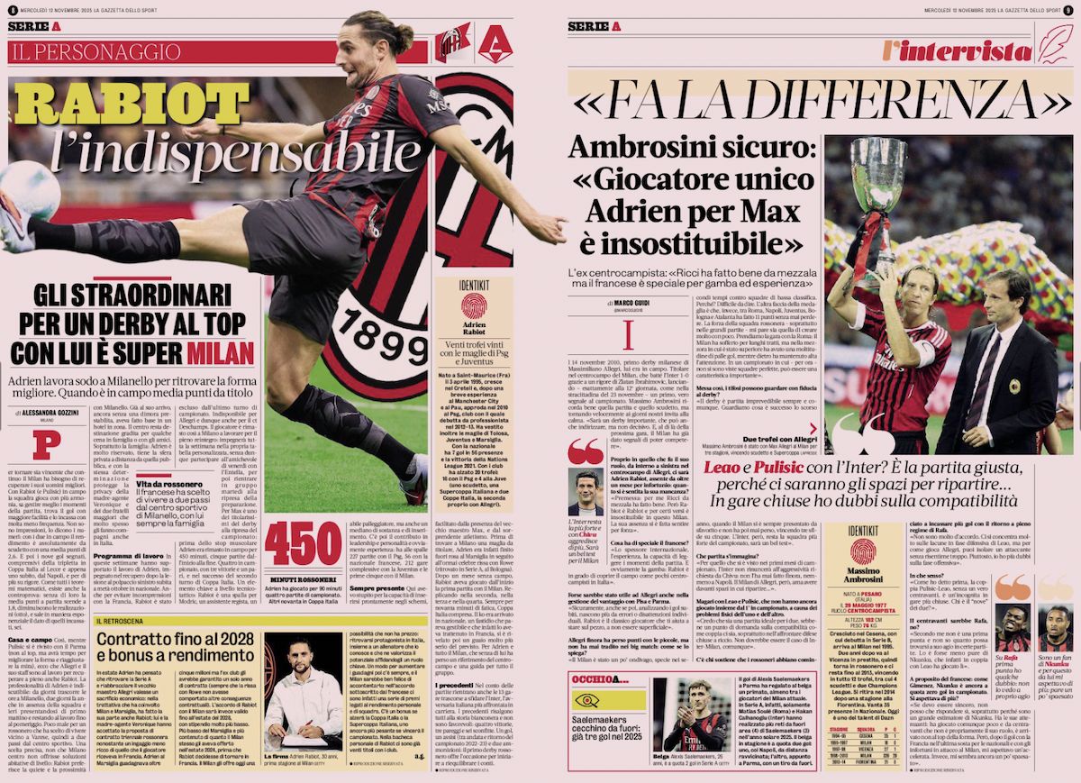 la gazzetta dello sport 12 november