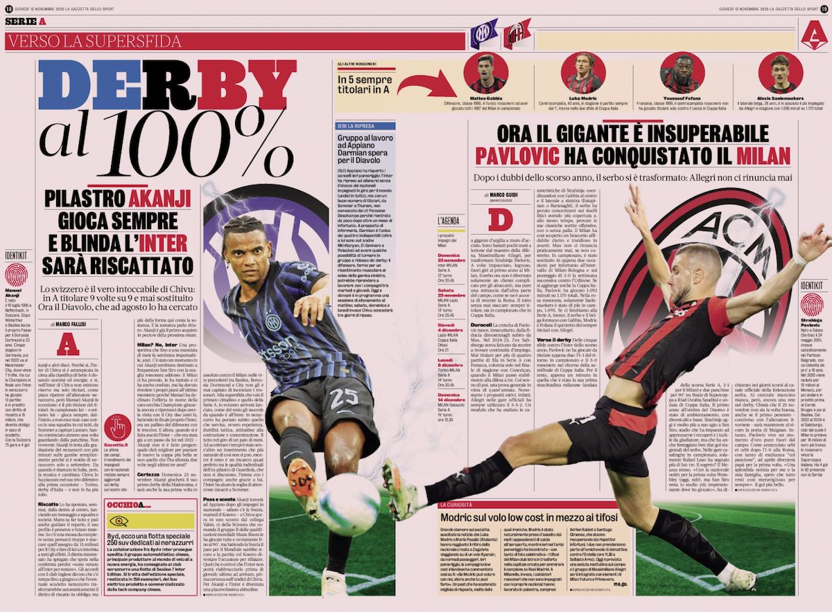 la gazzetta dello sport 13 november