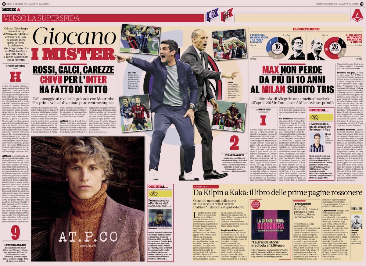 la gazzetta dello sport 17 november