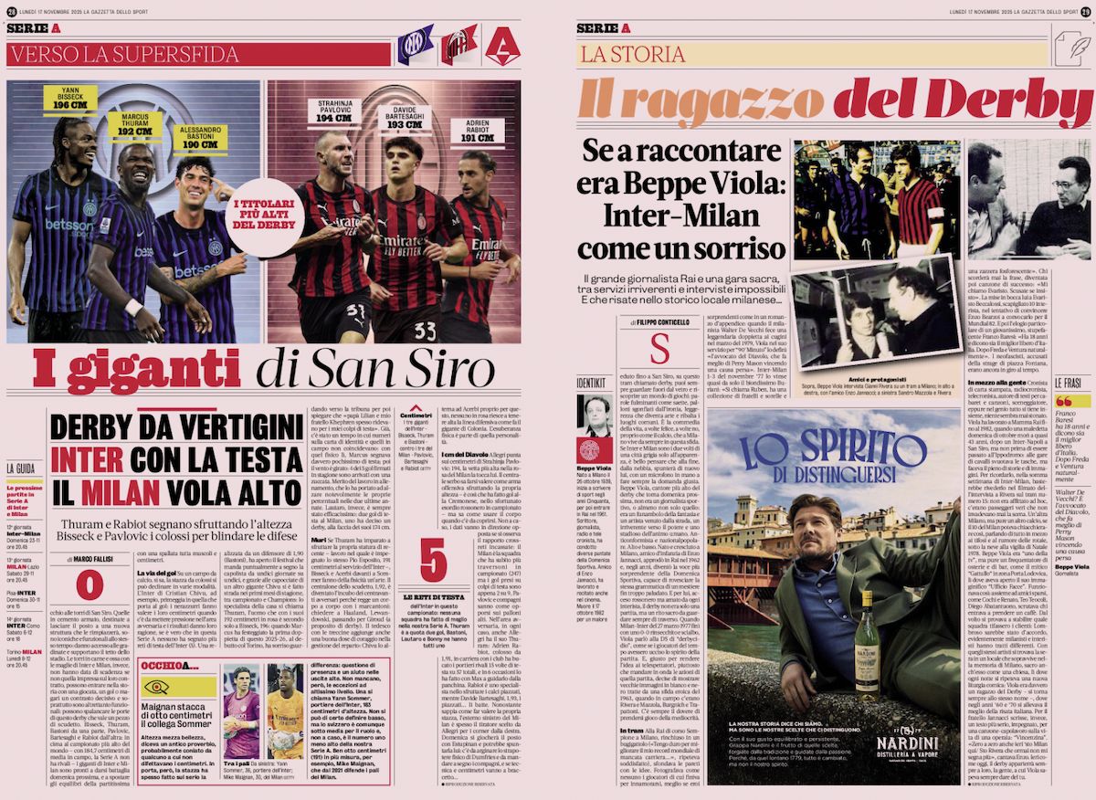 la gazzetta dello sport 17 november