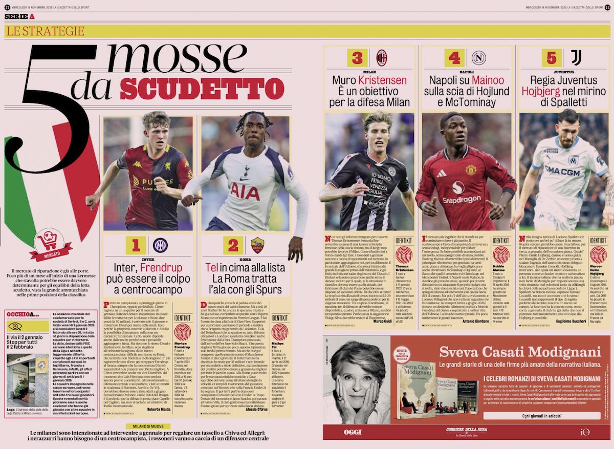 la gazzetta dello sport 18 november