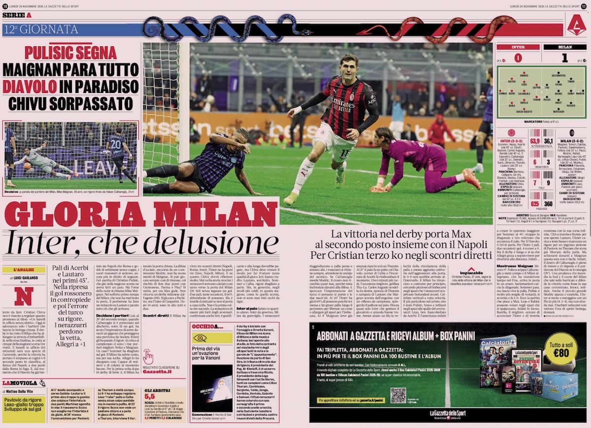 gazzetta dello sport 24 november