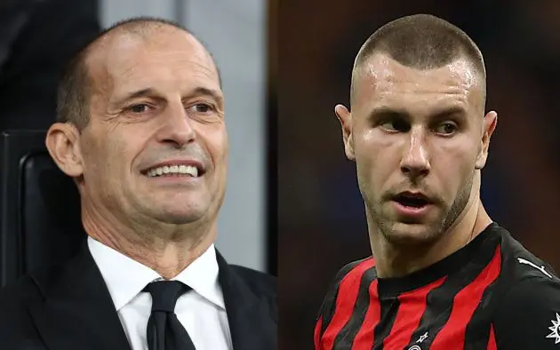 AC Milan Strahinja Pavlovic Massimiliano Allegri