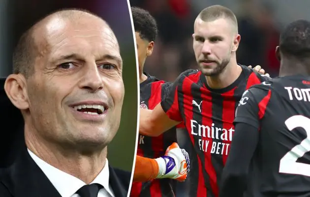 AC Milan Strahinja Pavlovic Massimiliano Allegri
