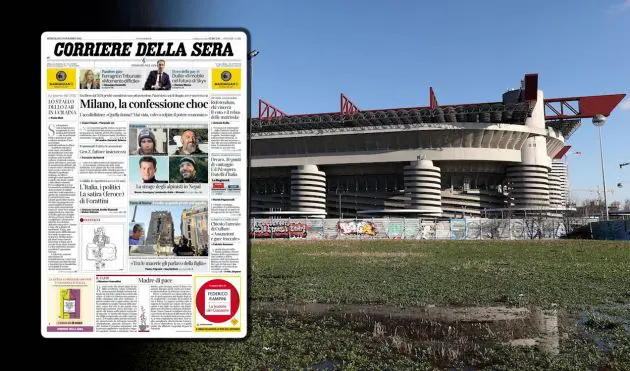 A general view of the Stadio Giuseppe Meazza