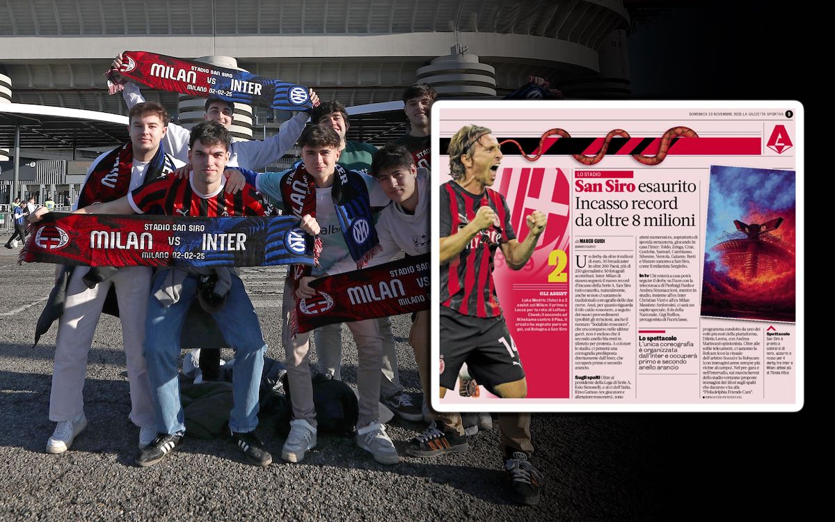 GdS: Over €8m gate money and 200 countries – Inter vs. Milan expected to break records
