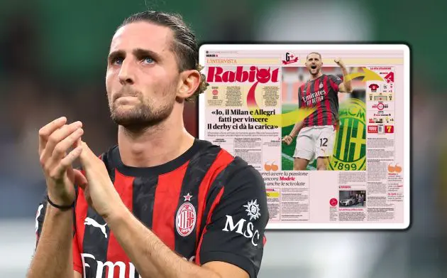 Adrien Rabiot of AC Milan