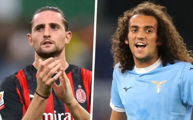 Adrien Rabiot of AC Milan, Matteo Guendouzi of Lazio