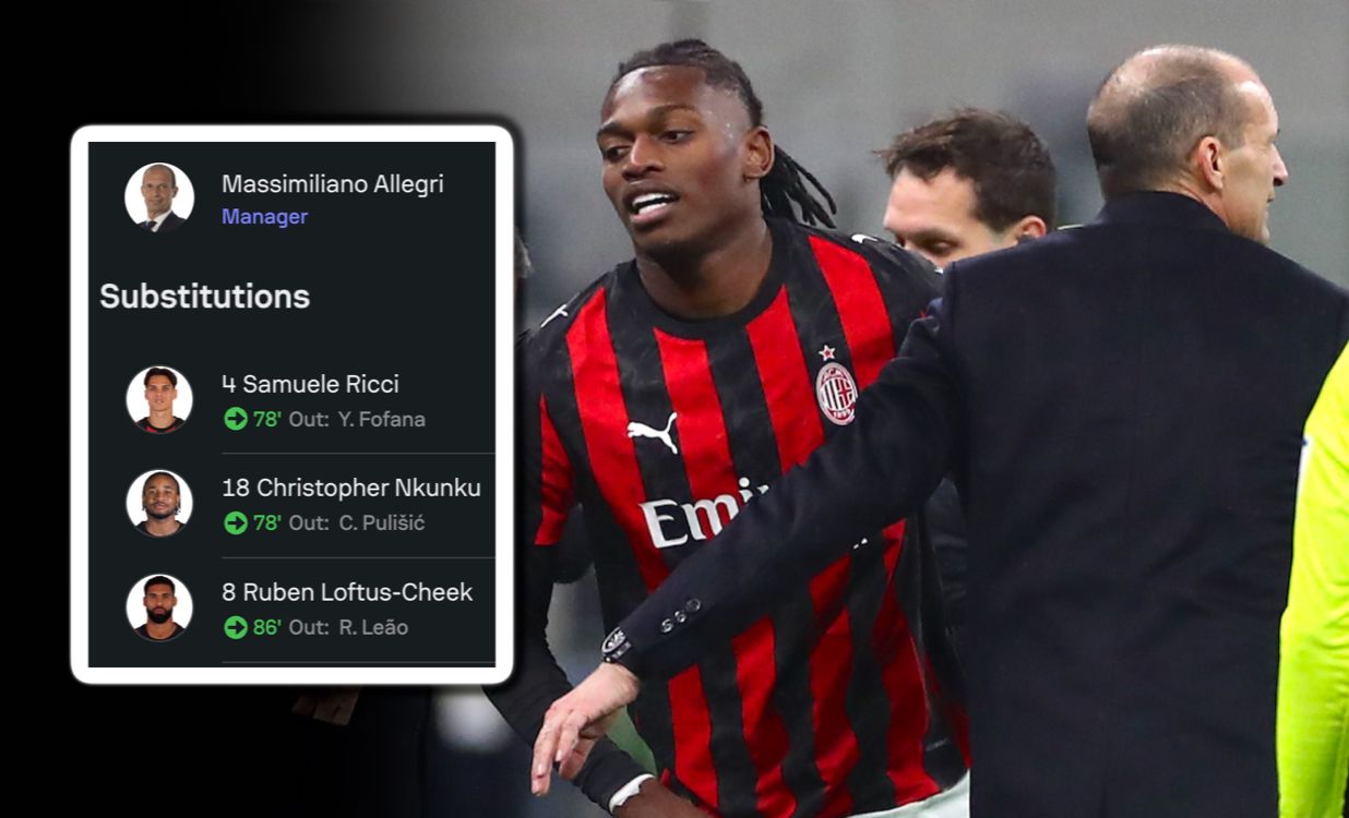 Numbers show Milan use by far the least substitutions - Allegri's defiant response