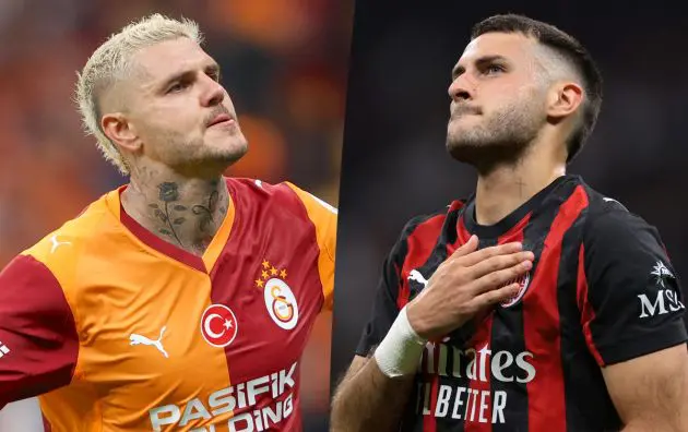 Mauro Icardi of Galatasaray, Santiago Gimenez of Milan