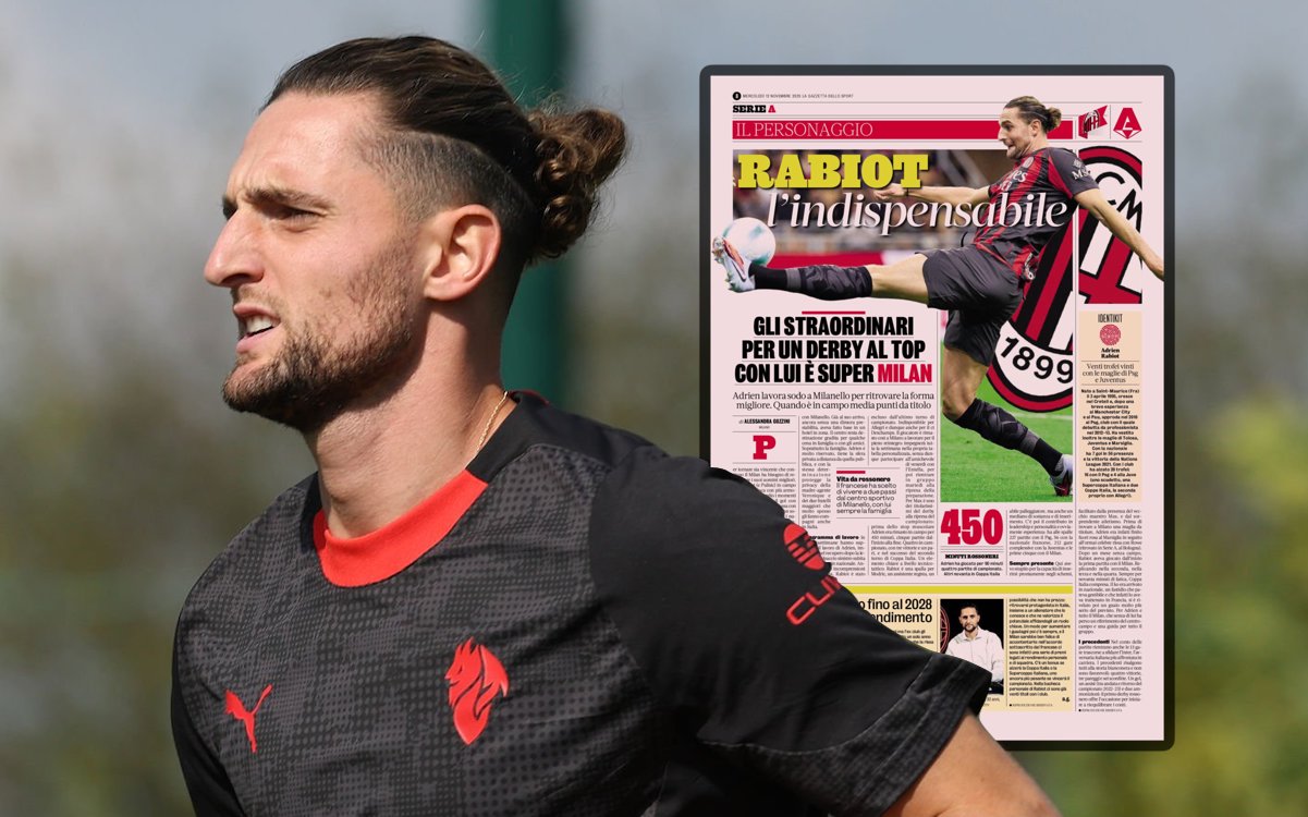 Adrien Rabiot of AC Milan