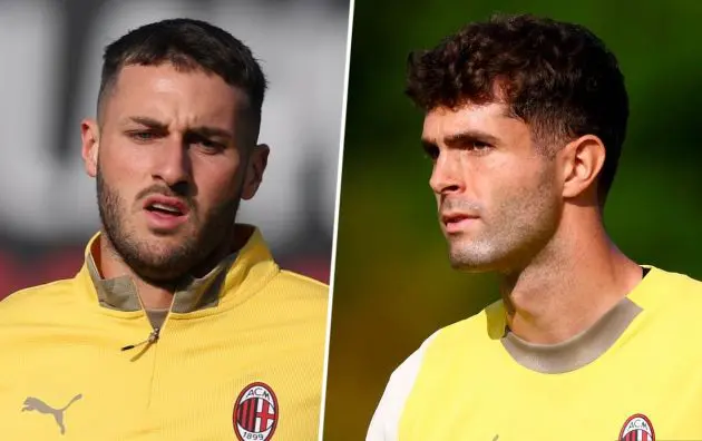 Santiago Gimenez, Christian Pulisic AC Milan