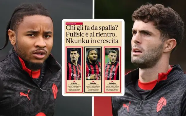 Christopher Nkunku, Christian Pulisic of AC Milan