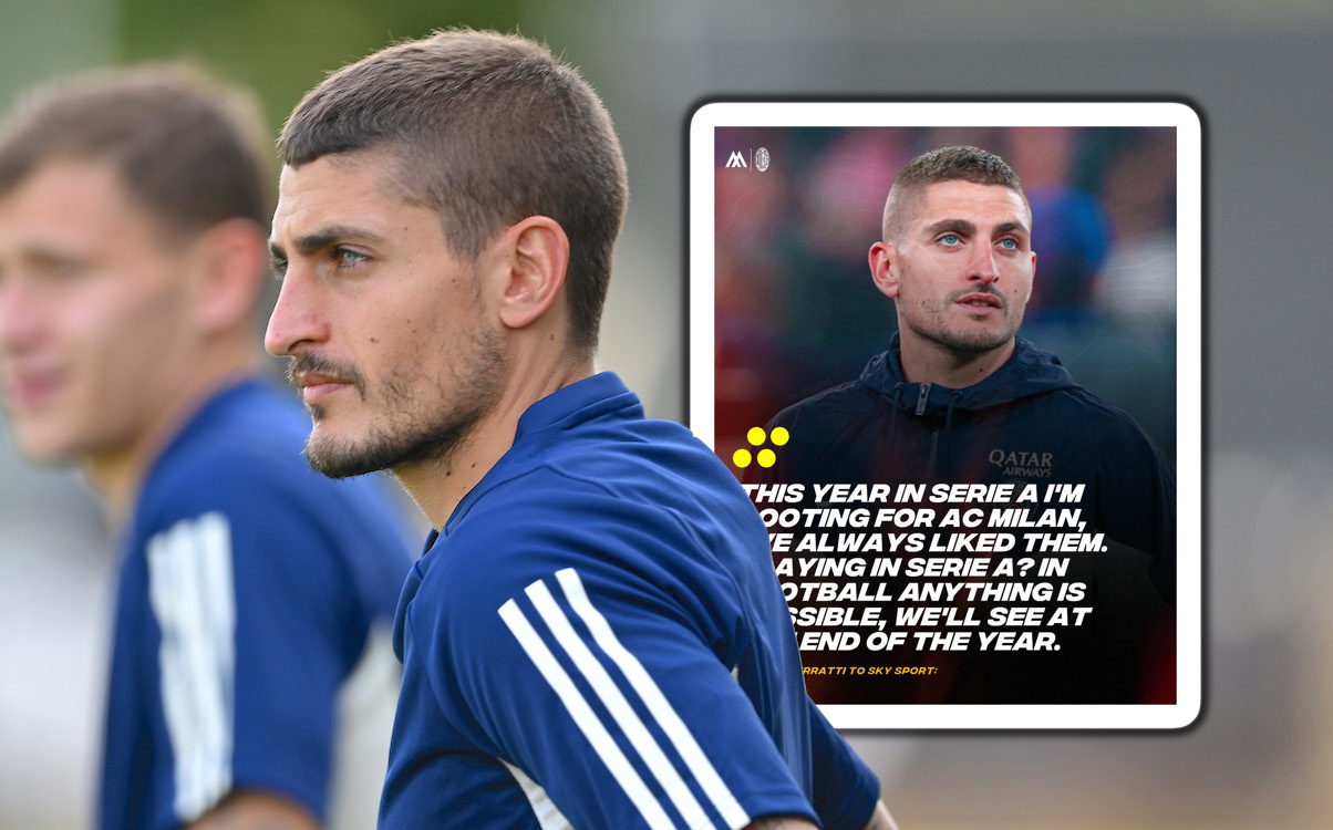 Verratti reveals he is supporting AC Milan in Scudetto race: "A team I've always liked"