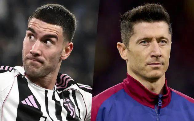 Dusan Vlahovic of Juventus, Robert Lewandowski of Barcelona
