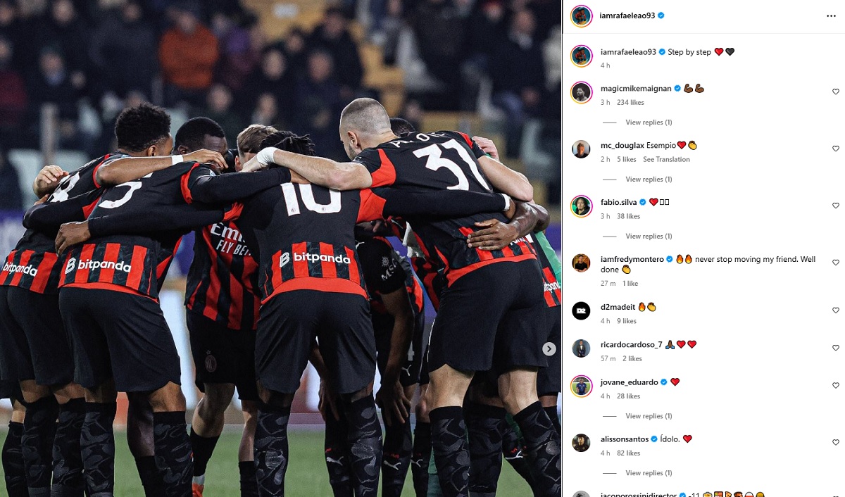 Photo: Leao reacts to 2-2 draw against Parma on social media – “Step by step”