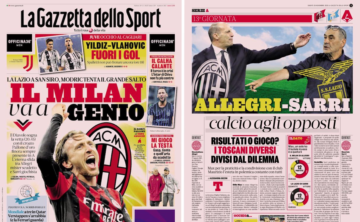 ‘Diavolo dream big’, ‘Football at opposite ends’ – Today’s headlines in La Gazzetta dello Sport
