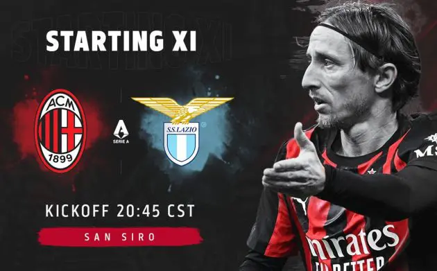 Official: AC Milan vs. Lazio starting XIs