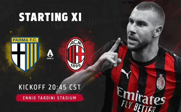 official starting xis parma milan