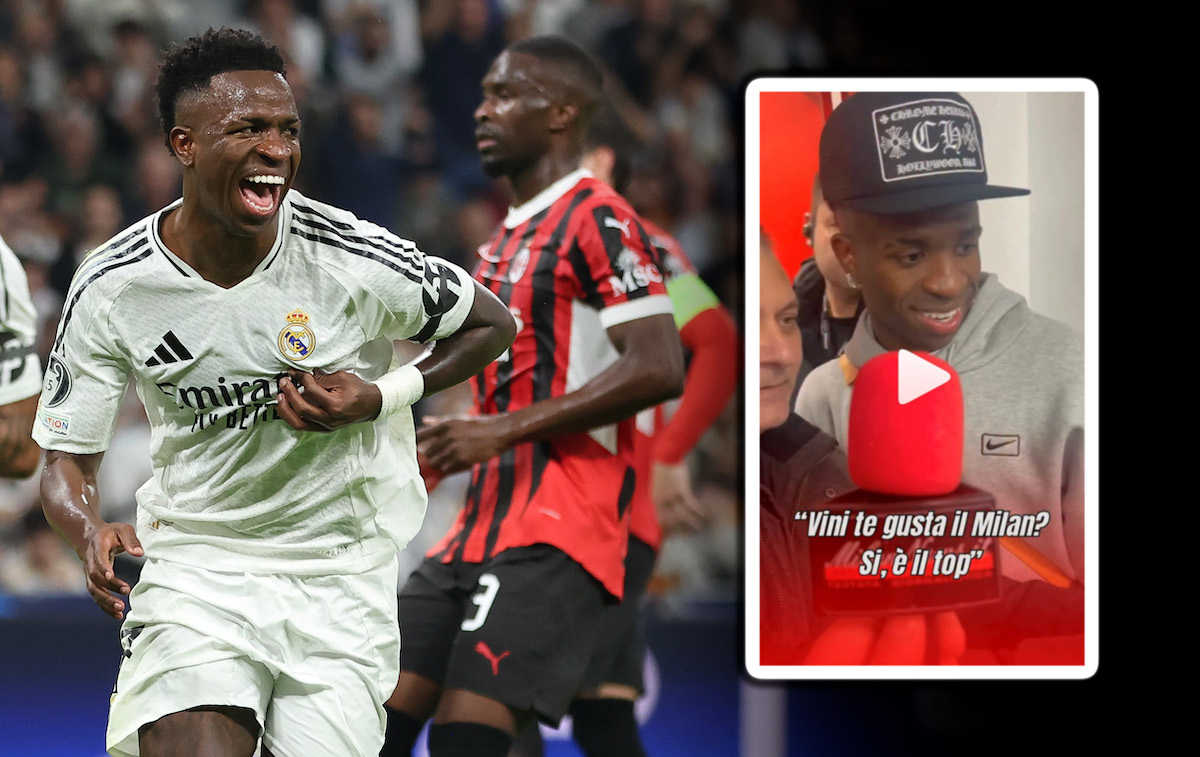 Real Madrid star Vinicius Jr. responds to question about Milan admiration – video