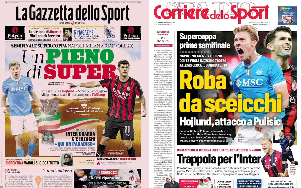 Gallery: ‘A mission for the Diavolo’, ‘The stuff of sheikhs’ – Today’s front pages in Italy