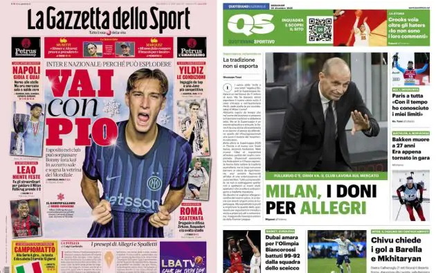 front pages 24 december
