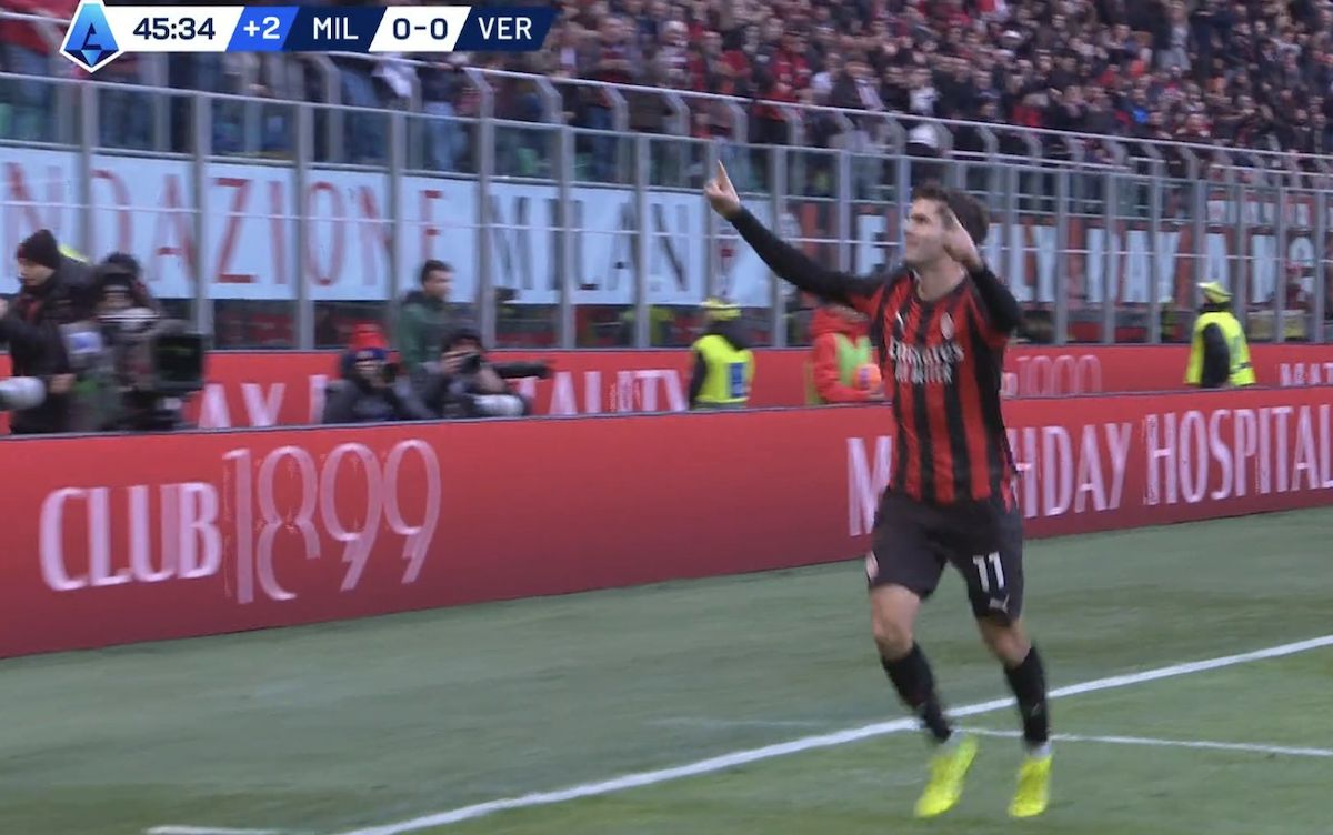Watch: Pulisic on the scoresheet again to give Milan the lead vs. Verona