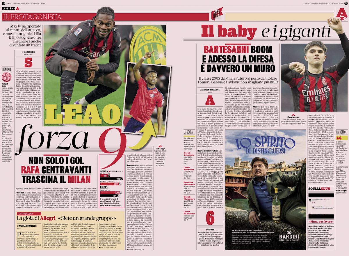 gazzetta dello sport 1 december