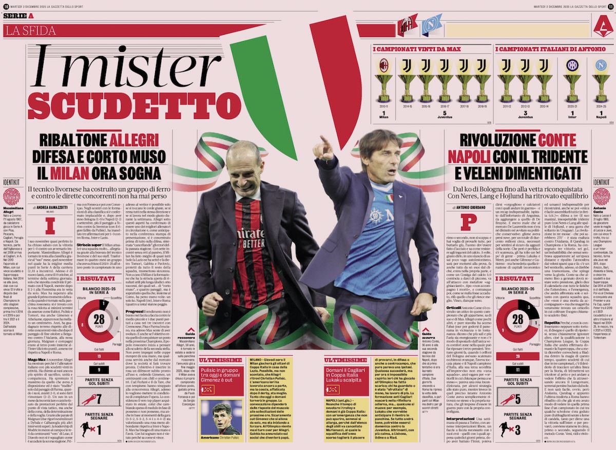 gazzetta dello sport 2 december